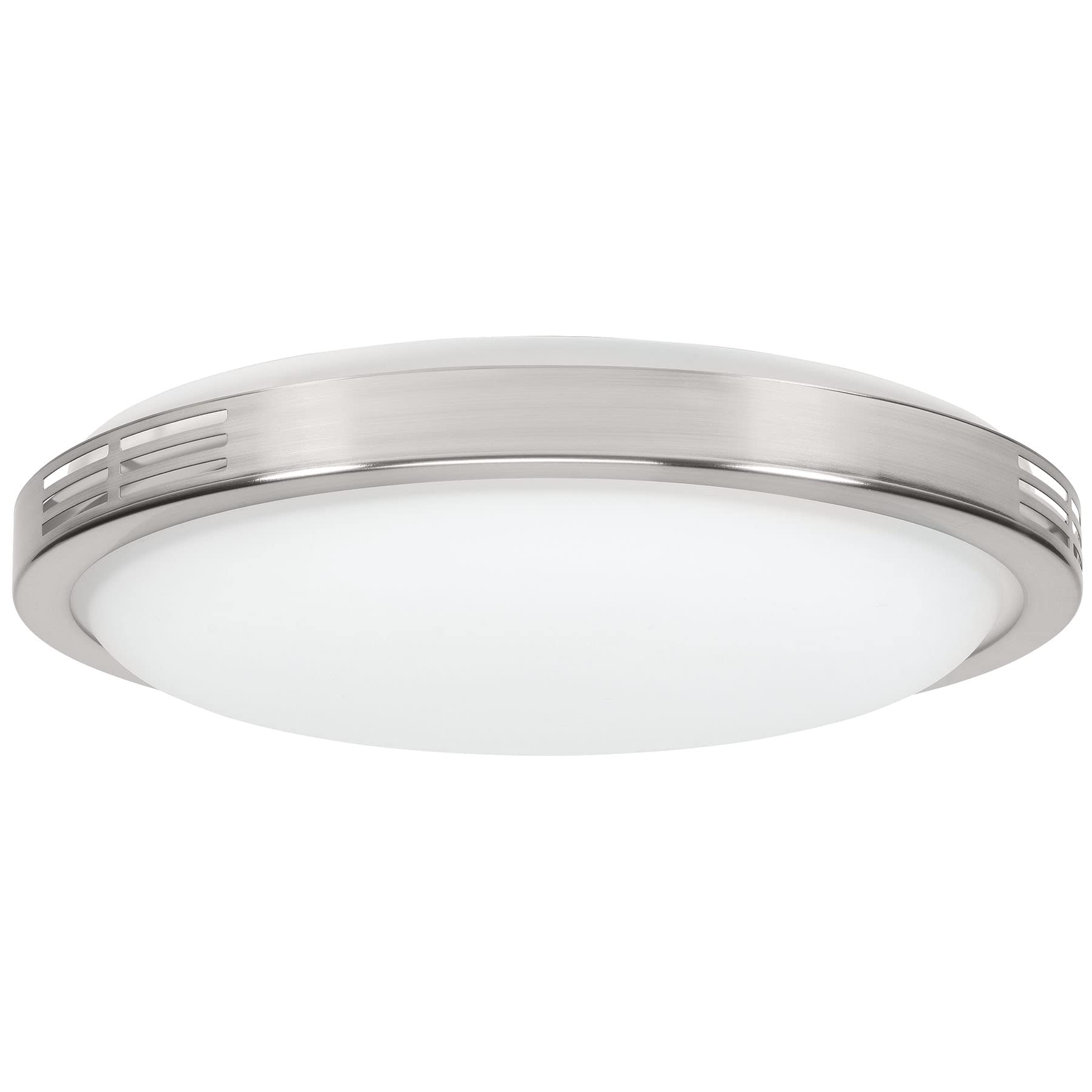 Homewerks 7105 07 Bathroom Fan With Led Light Ceiling Mount Exhaust Ventilation Silent 2.5 Sones 100 Cfm, Decorative Brushed Nic