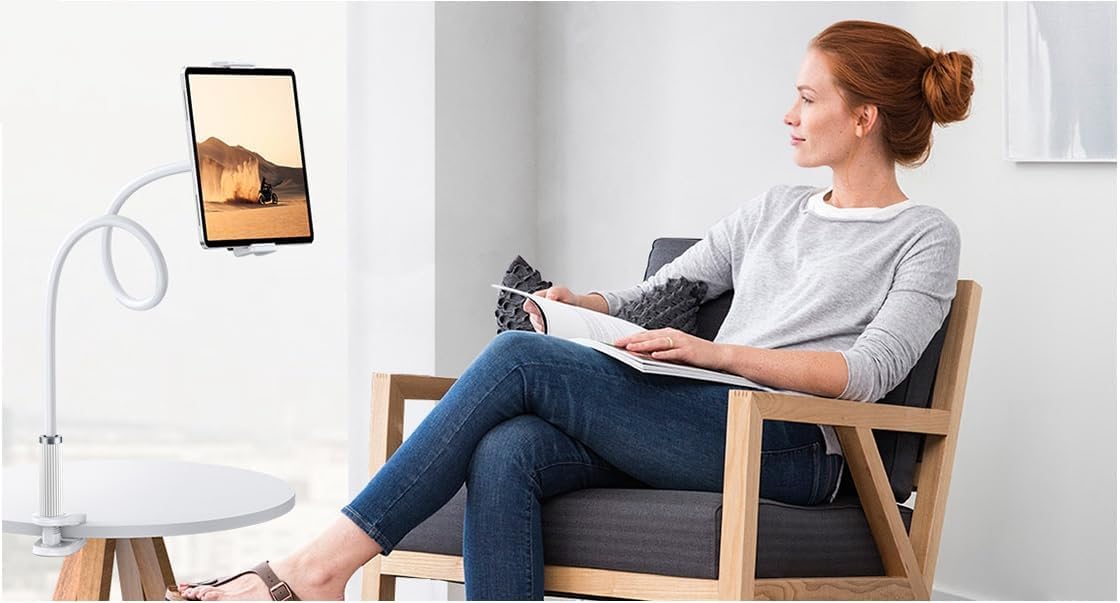 Niumowa Gooseneck Tablet Holder   Flexible Tablet Stand, Tablet Holder,Cell Phone Holder,Cell Phone Stand, Flexible Adjustable A