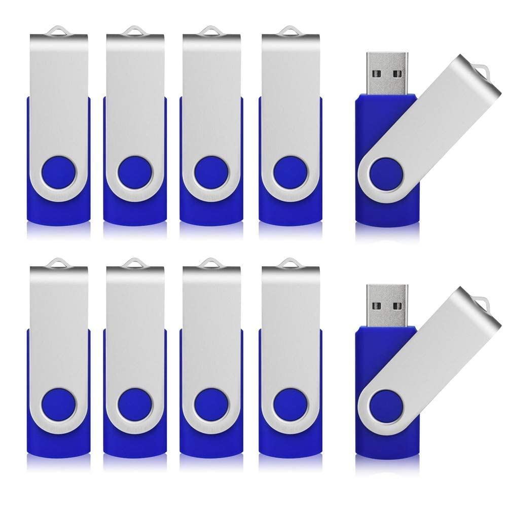 Aiibe 64Gb Usb Flash Drive 50 Pack Thumb Drive 64Gb Flash Drive Usb Drive Bulk Usb 2.0 Memory Stick Jump Drives 64Gb Multipack, Blue