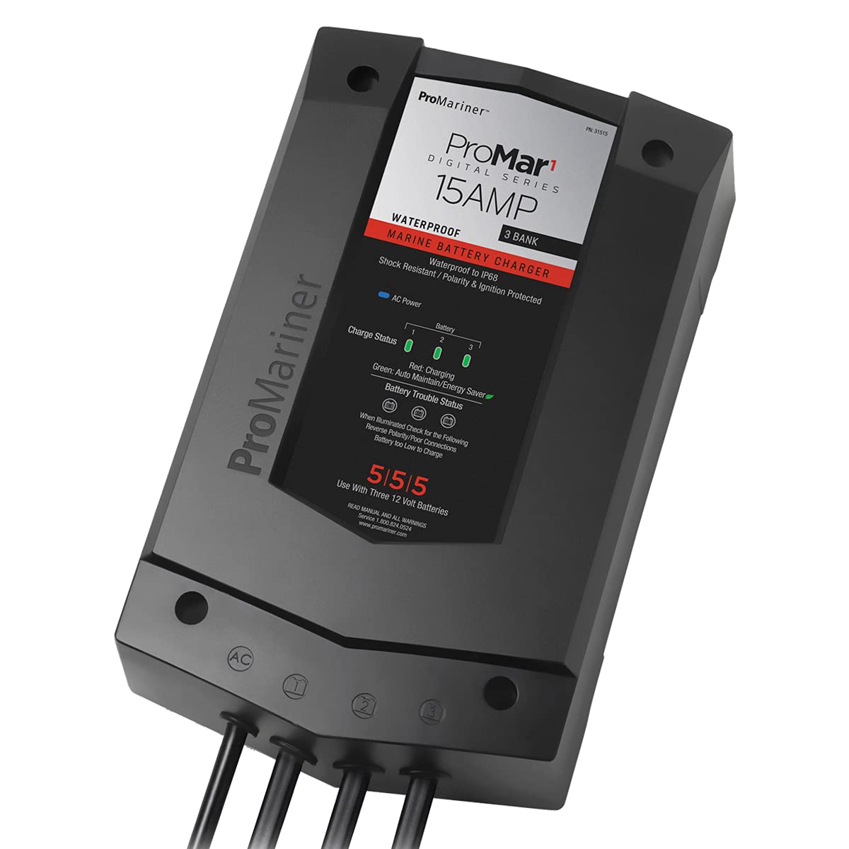 Promariner 31515 Promar1 Ds Generation 3 Digital Battery Charger - 15 Amp, Black, Standard,WBEEAB083262S99