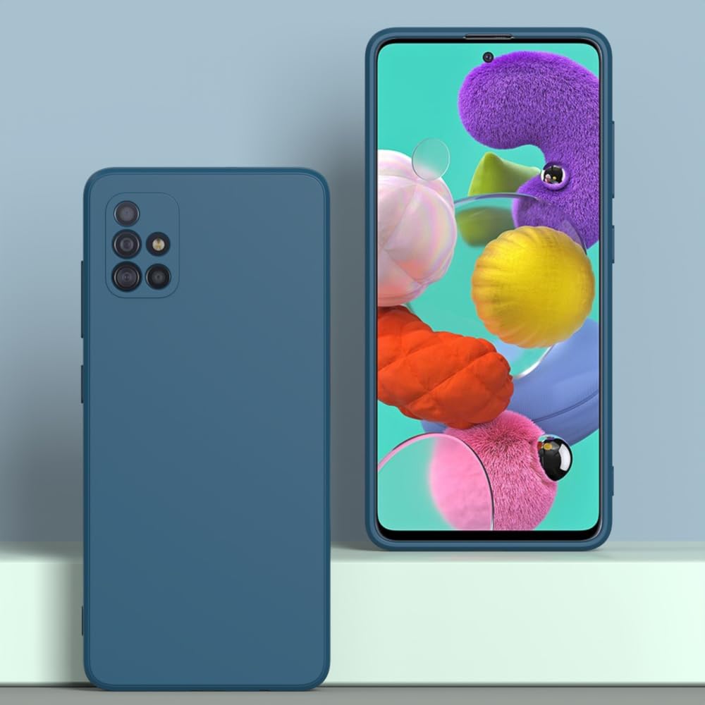 Wogroo For Samsung Galaxy A51 4G Case Dark Blue, Scratch Resistant With Soft Touch, Slim Thin Phone Cover For Samsung Galaxy A51