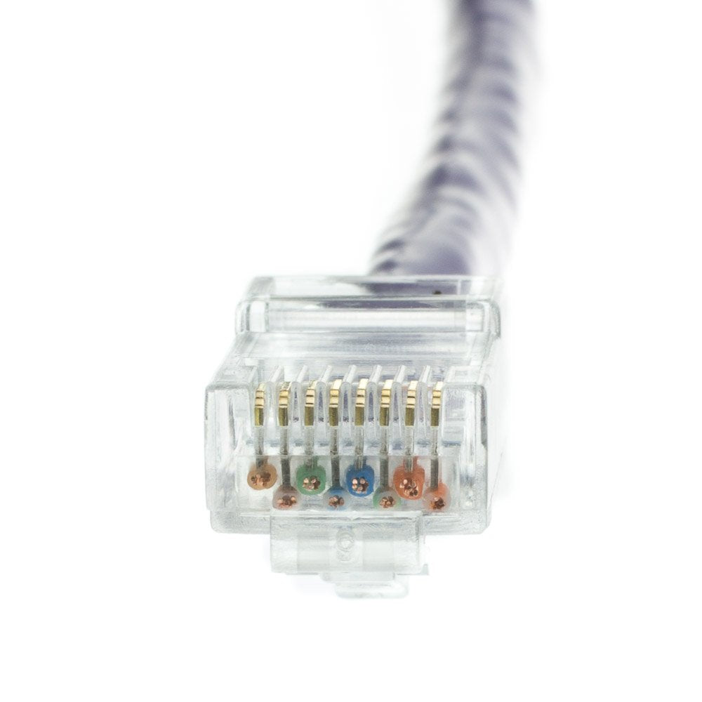 Cablewholesale 25 Foot Cat6 Purple Ethernet Patch Cable, Bootless, 24A ...