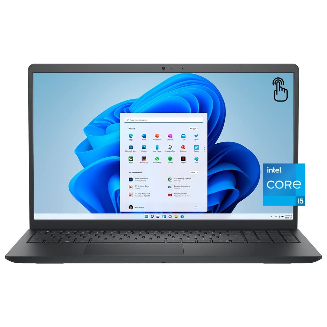 Dell Business Inspiron 3520 15.6' Laptop, Intel Core i7 1255U Processor, 64GB RAM, 2TB SSD, Webcam, HDMI, SD Card Slot, Wi Fi 6, Windows 11 Pro, Black