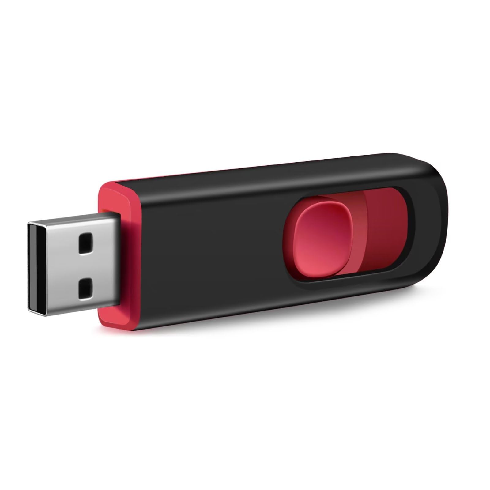 Makactua 64Gb Usb Flash Drive, Usb 2.0 Memory Stick Thumb Drive Pen Drives Jump Drive For Data Storage Black/Red
