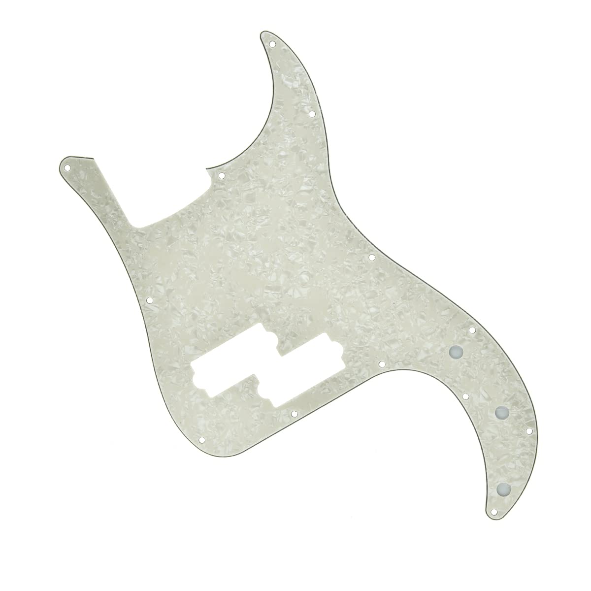 Kaish 13 Hole P Bass Style Pickguard Pb Scratch Plate Bass Pickguard For Precision P Bass Made In Usa/Mexico Aged Pearl