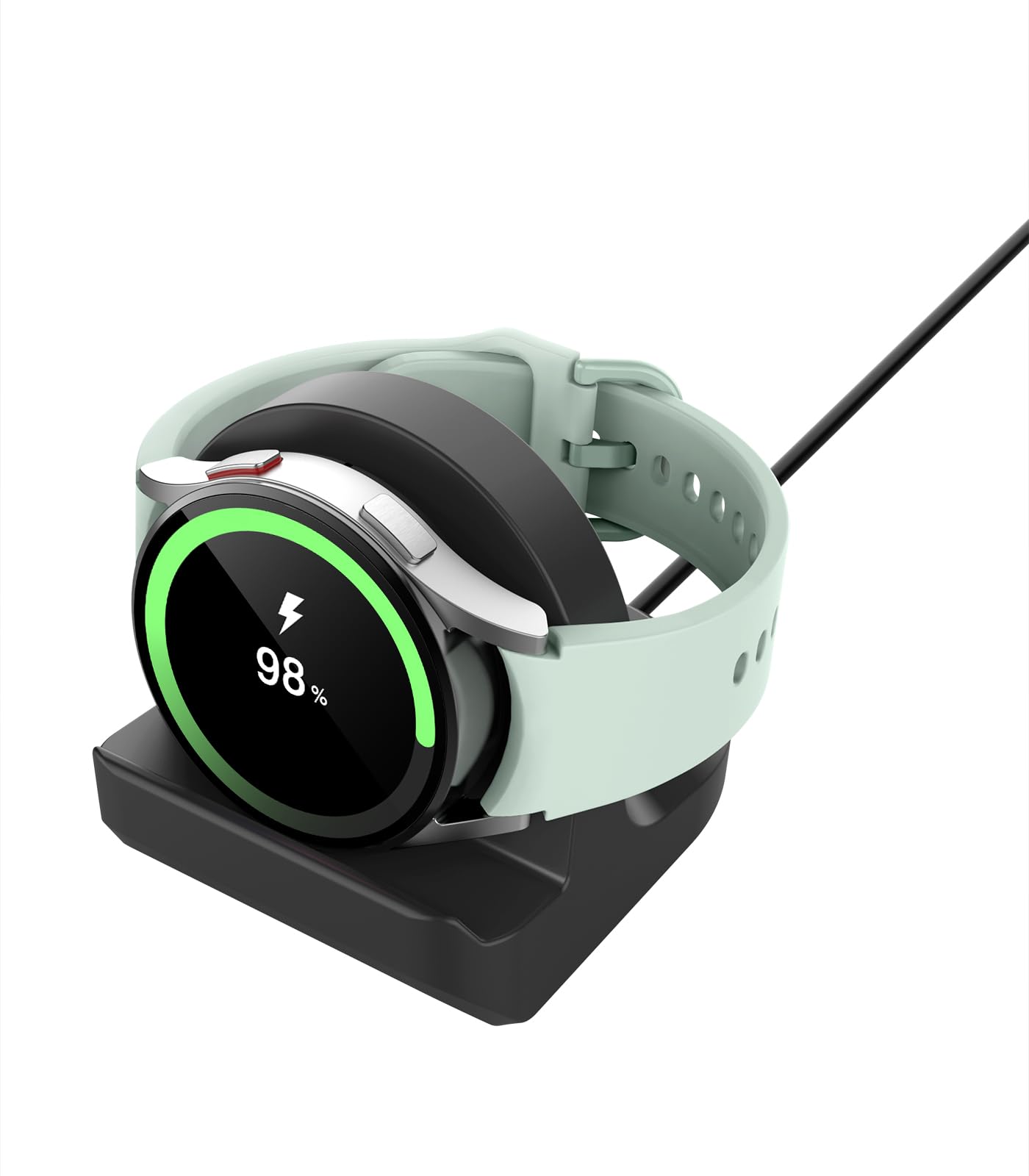 MoKo Charger Stand Compatible with Samsung Galaxy Watch Ultra/Watch 7 6 5 40mm 44mm/Watch 6 Classic 43mm 47mm/Watch 5 Pro, Silic