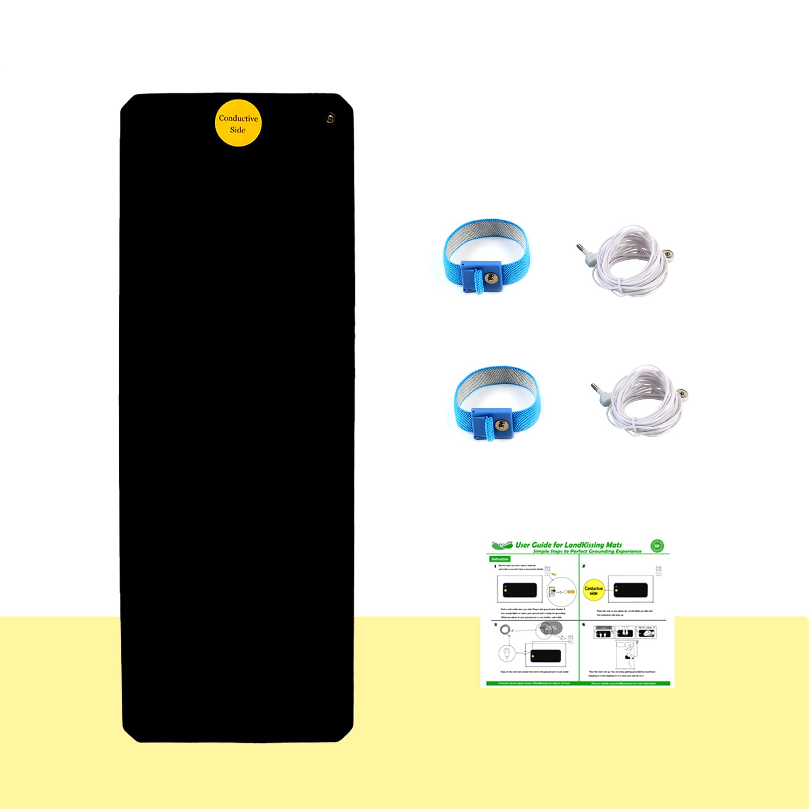 Landkissing Grounding Mats (1Pack), Grounding Products For Desk, Office, Living Room, Kitchen. Grounding Well Mat For Bed. Benef