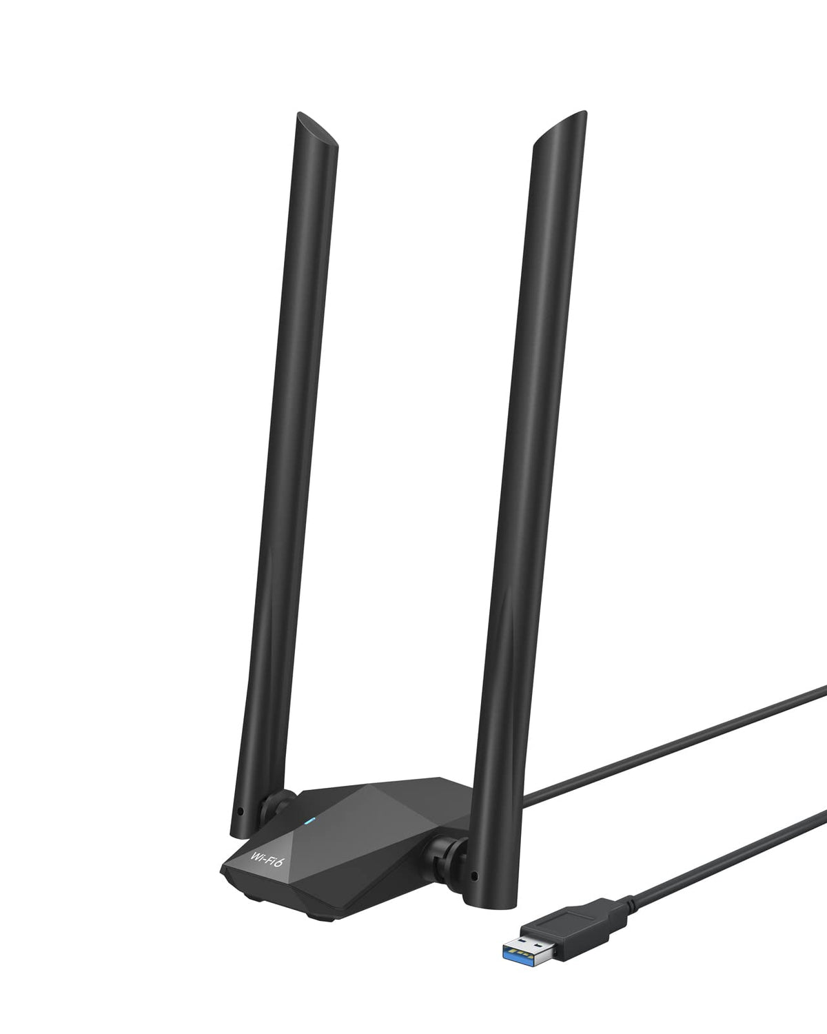 Brostrend Usb Wifi 6 Adapter Ax1800 Long Range Usb Wifi Adapter For Pc Laptop Desktop 5Ghz/1201Mbps + 2.4Ghz/574Mbps Wireless Dongle With 2X High Gain Wi Fi Antennas For Windows 11/10 Only
