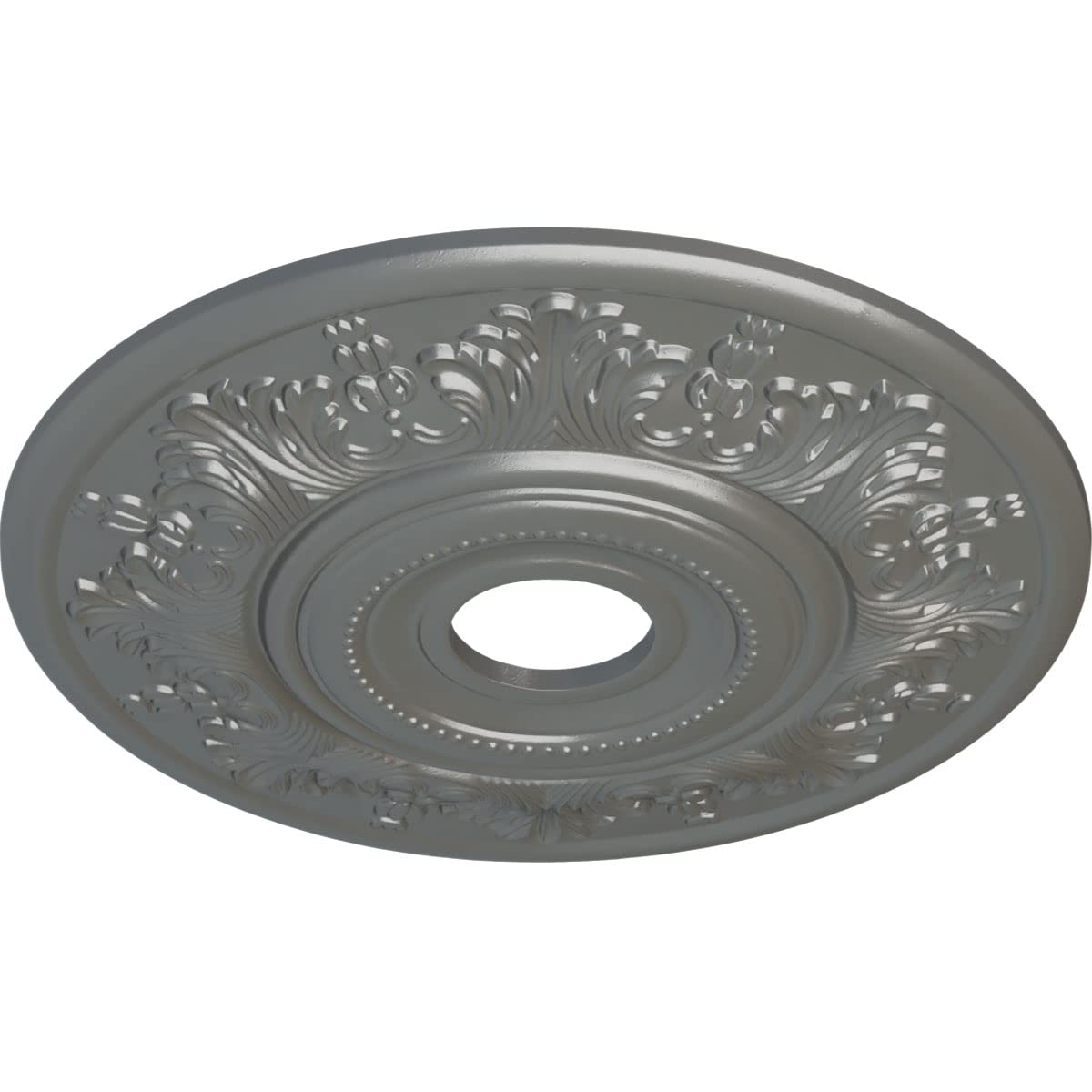 Ekena Millwork Cm20Visls Vienna Ceiling Medallion, 20''Od X 3 1/2''Id X 1 1/2''P, Hand Painted Silver