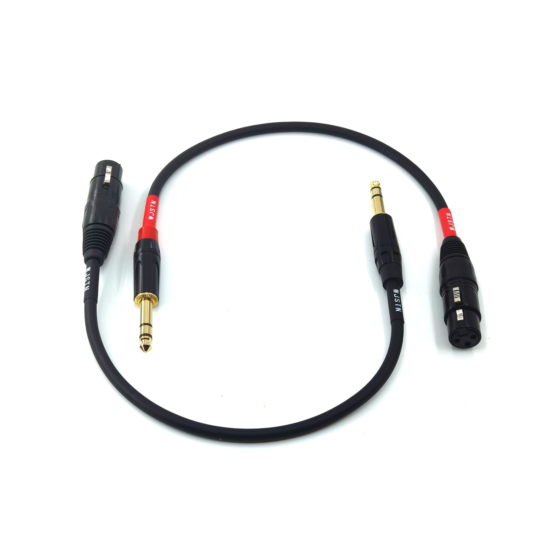 Xlr To 1/4 Trs Cable 6.35Mm Dual Channel To 3 Pin Xlr Female Xlr To 1/4 Stereo Balanced Microphone Adapter 1Ft