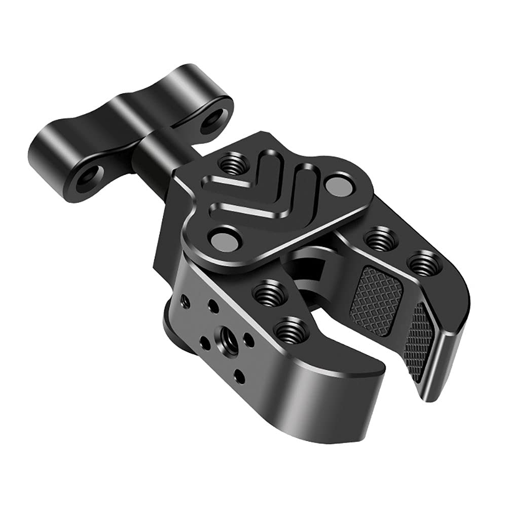 Happypopo Super Clamp Camera Clamp Mount With 1/4'' Thread Bottom Clamp For Gopro Camera ,Ronin,Lcd Field Monitor, Led Lights, F