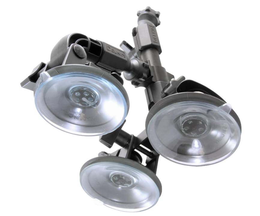 Delkin Devices Fat Gecko Triple Suction Camera Mount (Ddmnt) ,Black