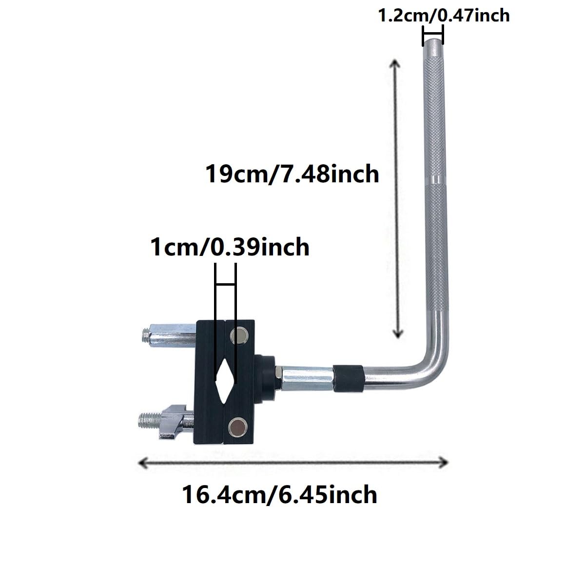 Tuoren Percussion Cowbell Mounting Clamp Bracket Portable Cowbell Mount Holder For Drum Set Percussion Rack Cymbal Stand Tambour