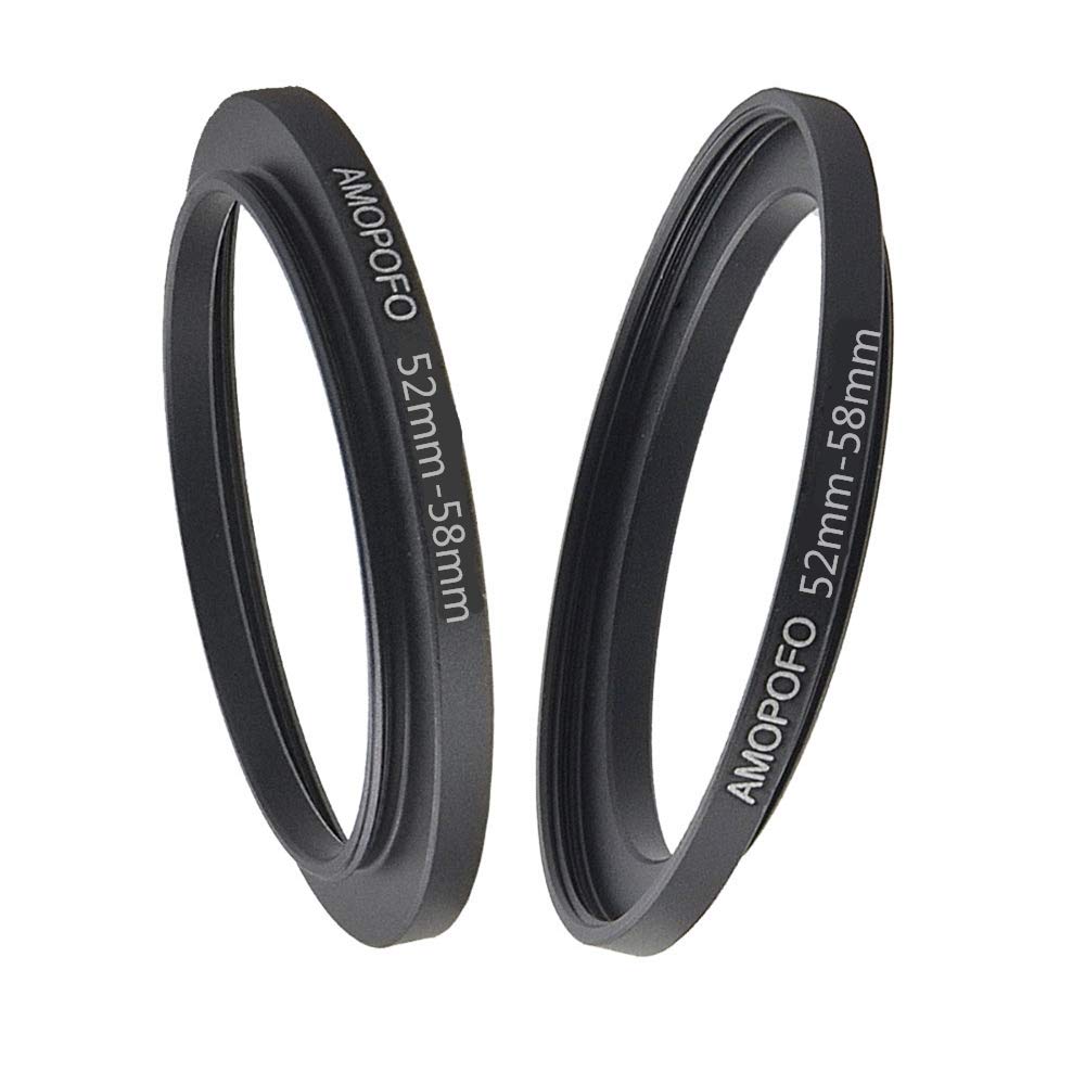 Amopofo 52Mm To 58Mm Camera Filter Ring/Adapter For 58Mm Uv, Nd, Cpl Filter, Metal Step-Up Ring