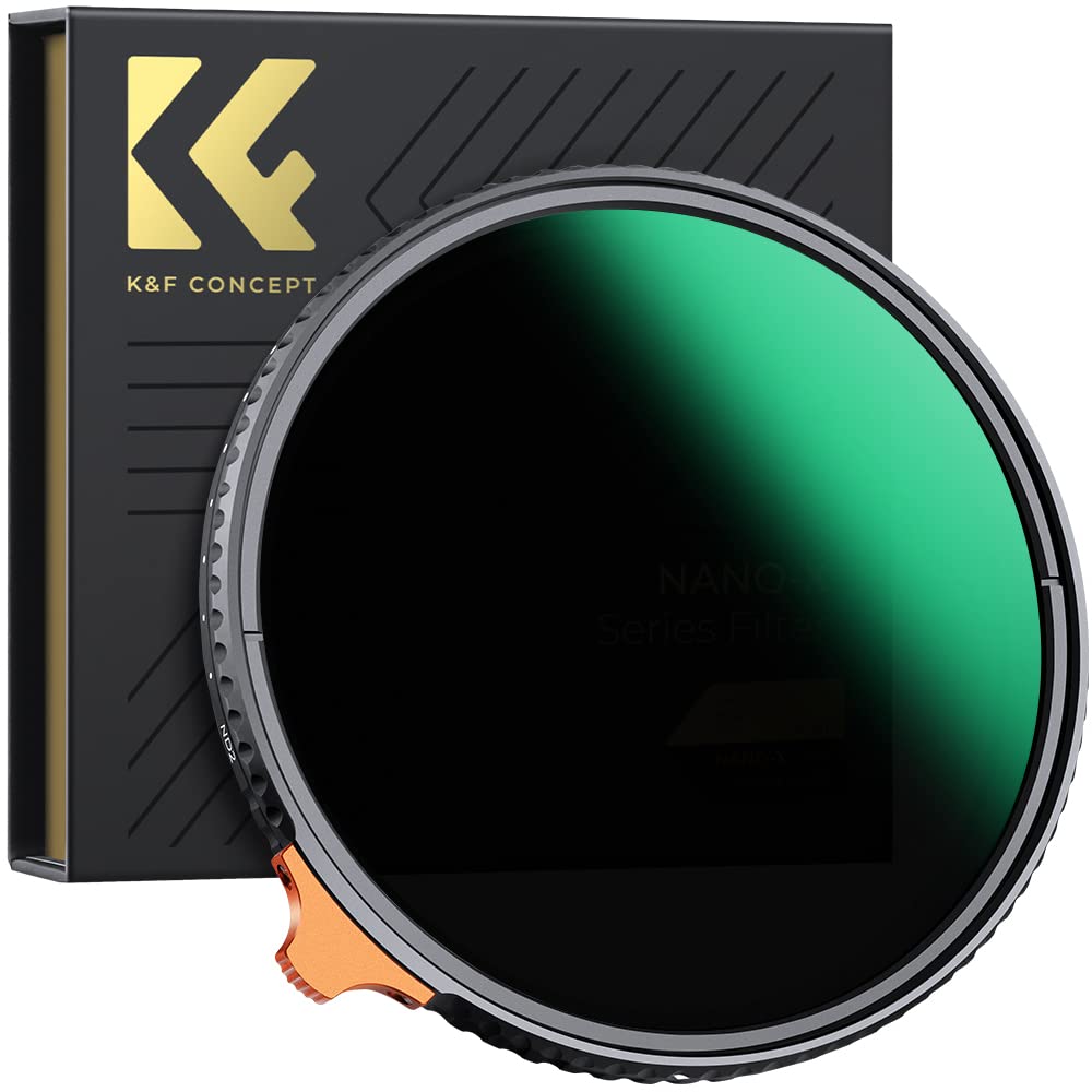 K&F Concept 82Mm Putter Variable Nd Filter Nd2 Nd400 (1 9 Stops) 28 Multi Layer Coatings Import Agc Glass Adjustable Neutral Density Filter For Camera Lens (Nano X Series)