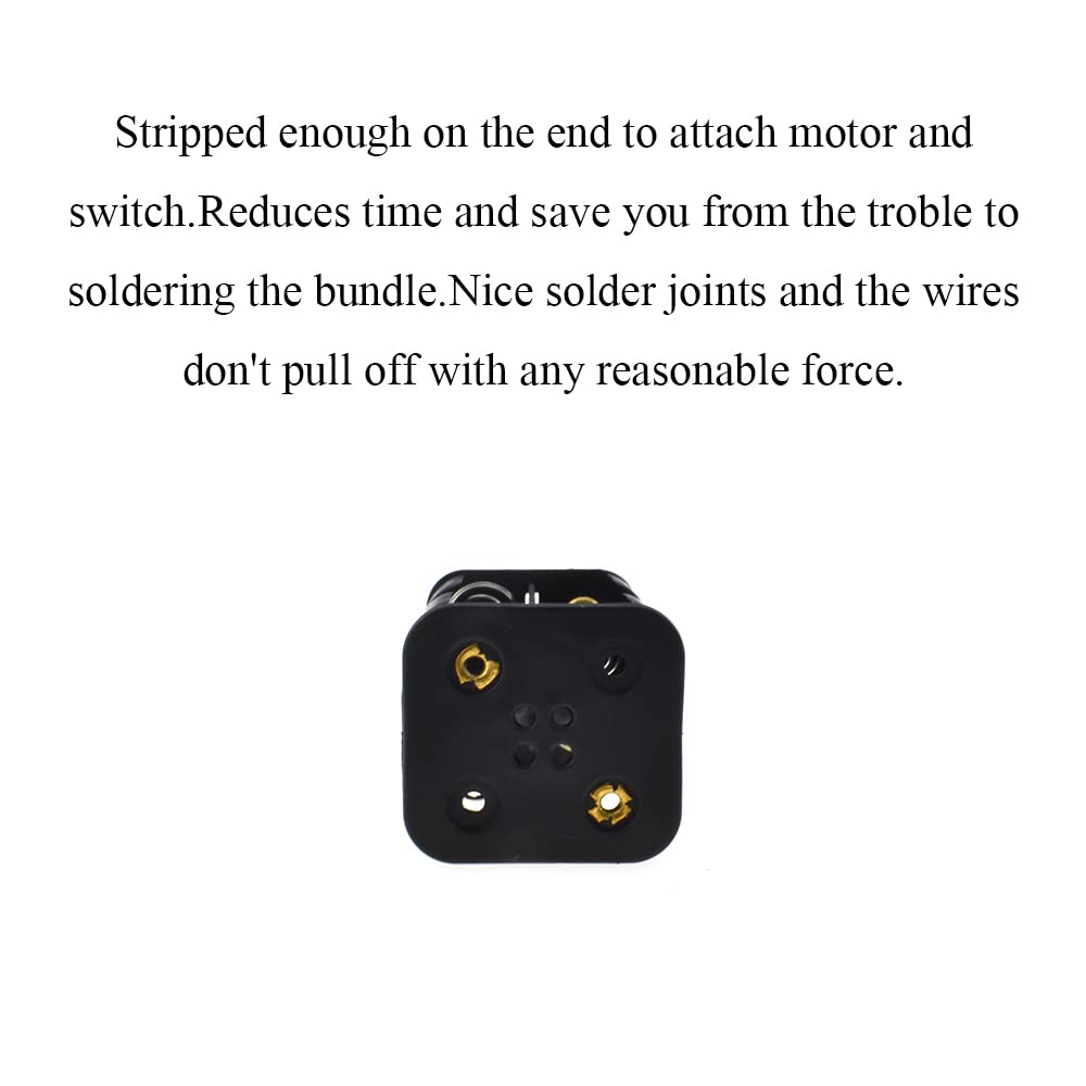 Hahiyo 6V 4Aa Battery Holder Bundle Series With Wire Sturdy Clapm Flexible Springs Contact Build In Harnesses Batteries Black Ca