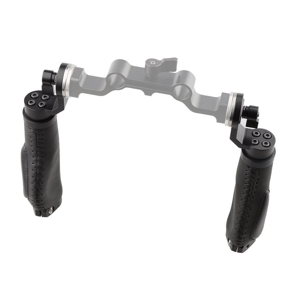 Camvate Aluminum Rosette Leather Handle Grip For Rosette Standard Accessory One Pair(Black,M6 Thread,31.8 Mm) - 1446