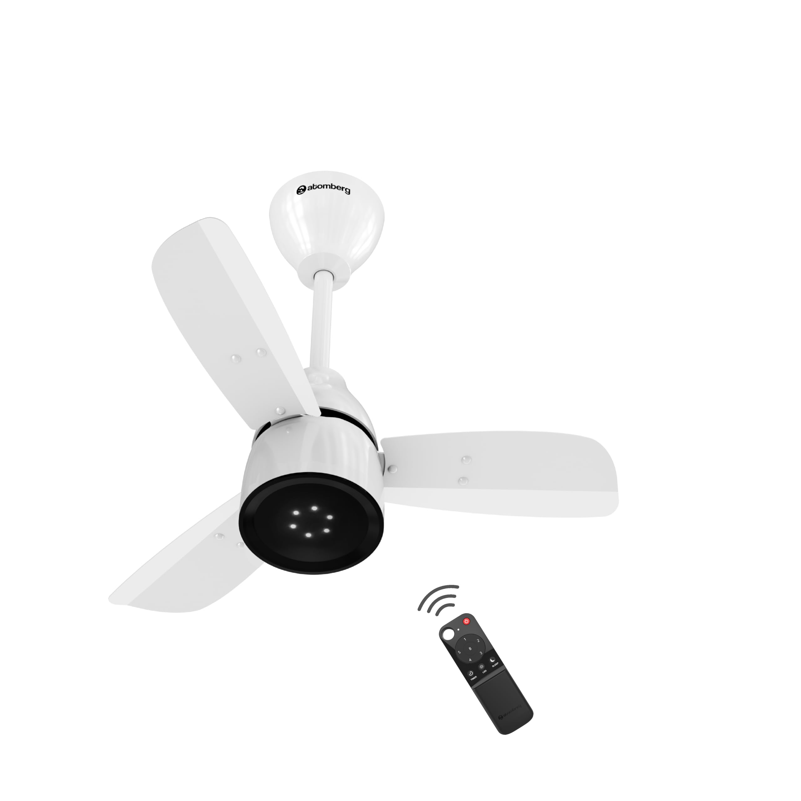 Atomberg Renesa Enzel 600Mm Newly Launched Bldc Ceiling Fan With Remote | Bee 5 Star | High Air Delivery | Led Speed Indicator |