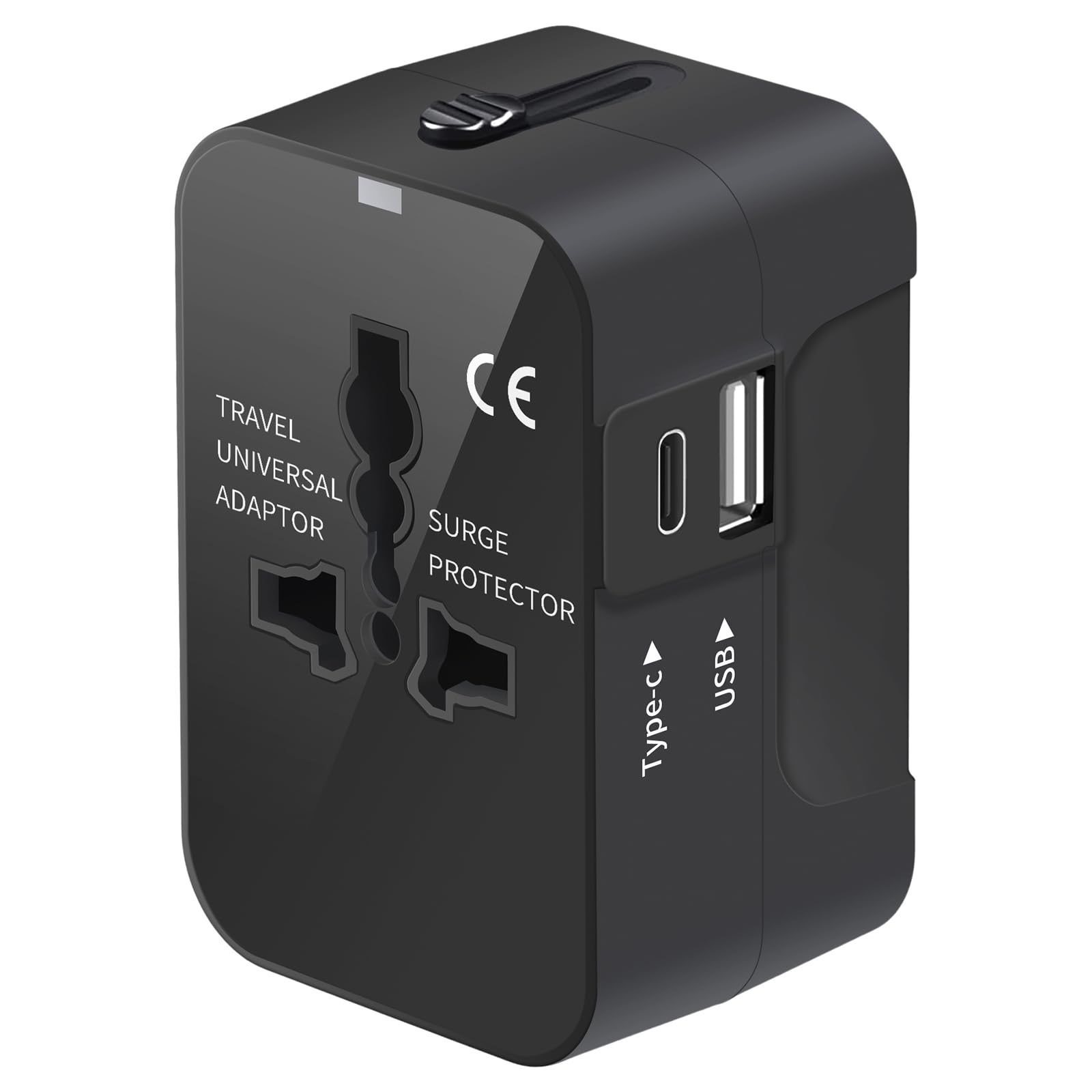 Universal Travel Adapter, All In One Plug Adapter With Usb C, Worldwide Power Adapter Usb Type C Port, International Wall Charge
