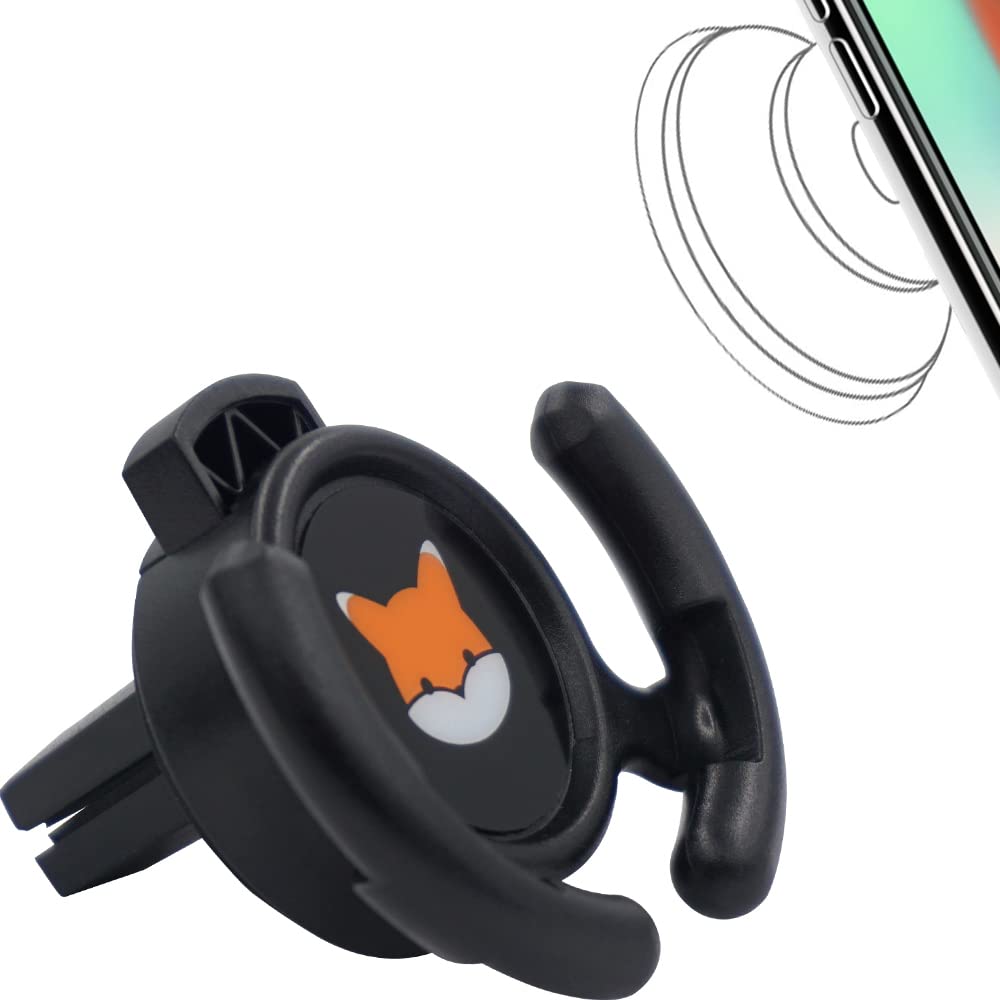 Homefox Car Vent Mount Holder   Compatible For Popsocket   Car Mount For Pop Grips Collapsible Phone Socket Holder For Pop Mount Car Device With Secure Ac Vent Clip, Horizontal Air Vent Only (Black)