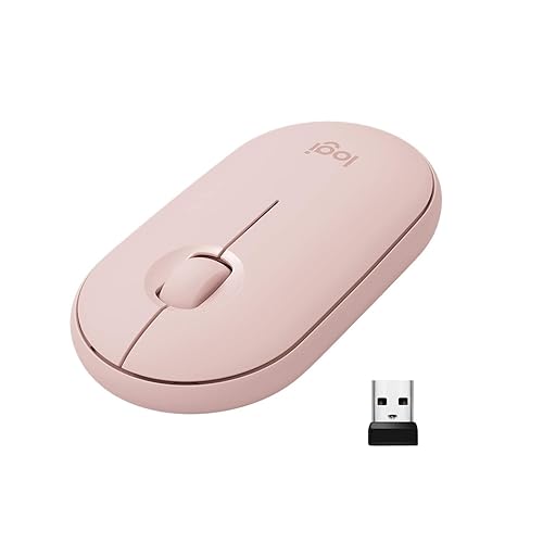 Logitech Pebble M350 Wireless Mouse With Bluetooth Or Usb   Silent Slim Computer Mouse With Quiet Click For Ipad Laptop Notebook