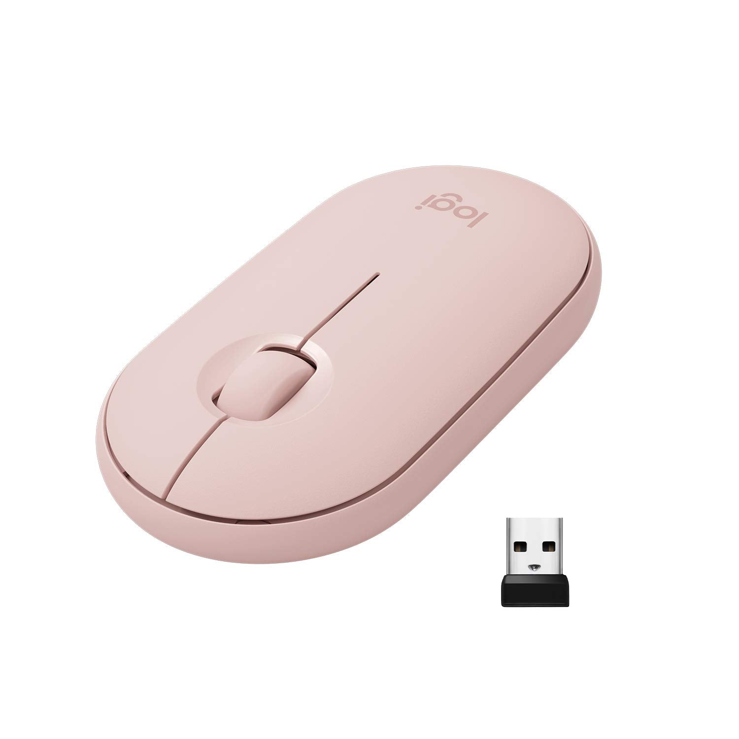 Logitech Pebble M350 Wireless Mouse With Bluetooth Or Usb   Silent Slim Computer Mouse With Quiet Click For Ipad Laptop Notebook