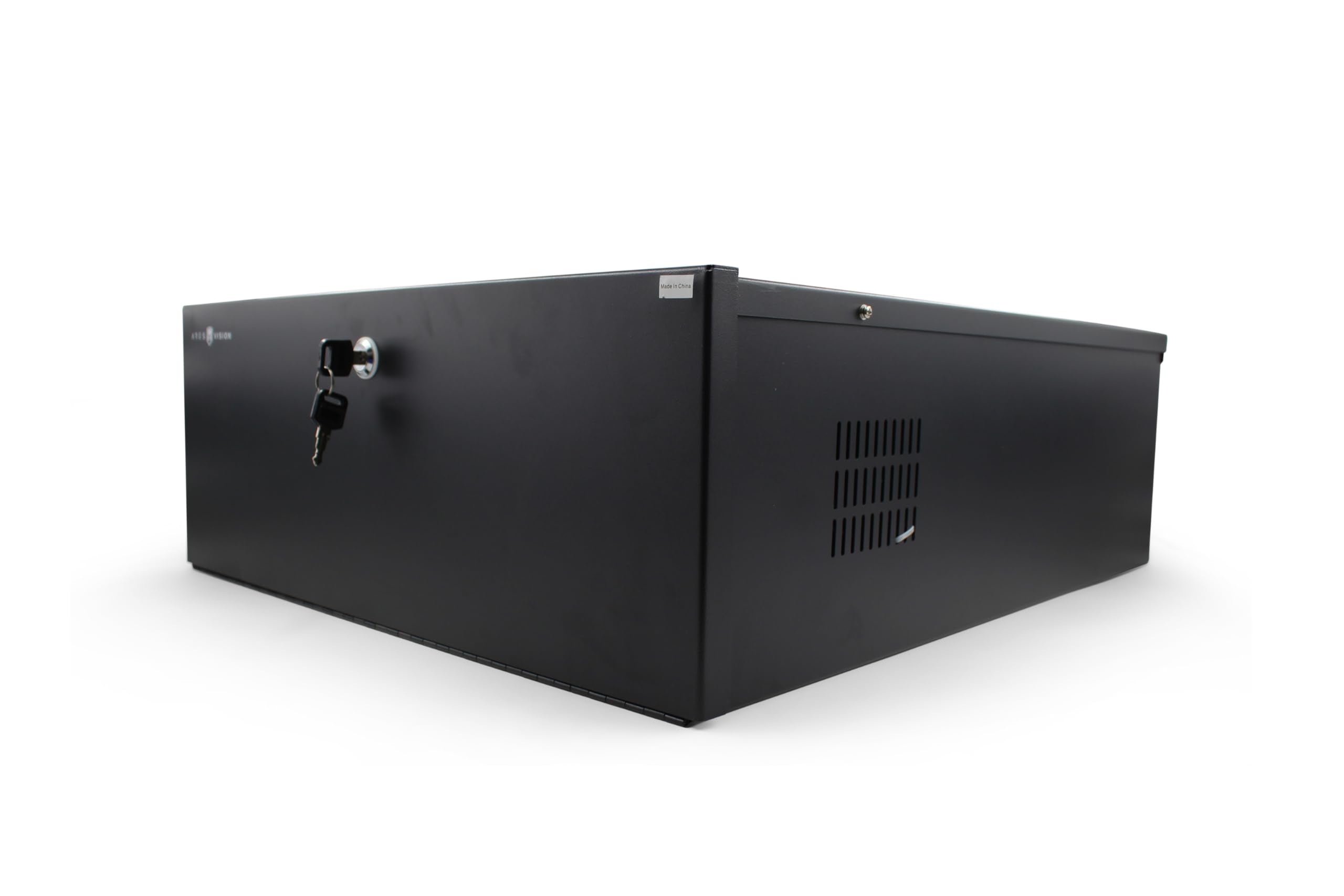 Ares Vision Heavy Duty Steel 21' X 24' X 8' Dvr/Pc/Tv Security Lock Box 16 Gauge Steel Walls, Lock & Key, Removable Top, And Exhaust Fan, Great For Securing All Computer And Hardware Devices.