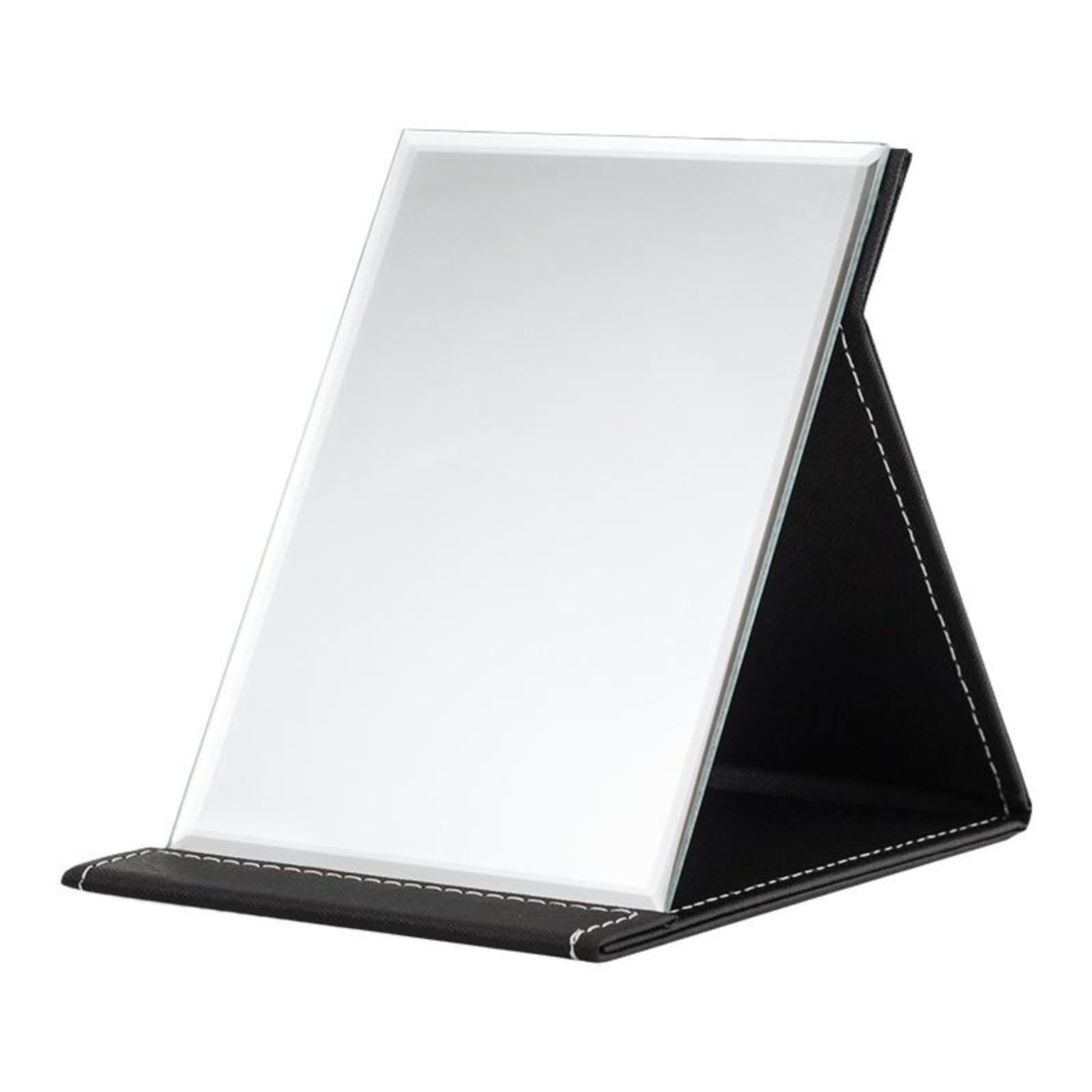 Merishopp Folding Makeup Mirror, Portable, Shaving, Dormitory, Travel Use Black 25.5 * 18Cm