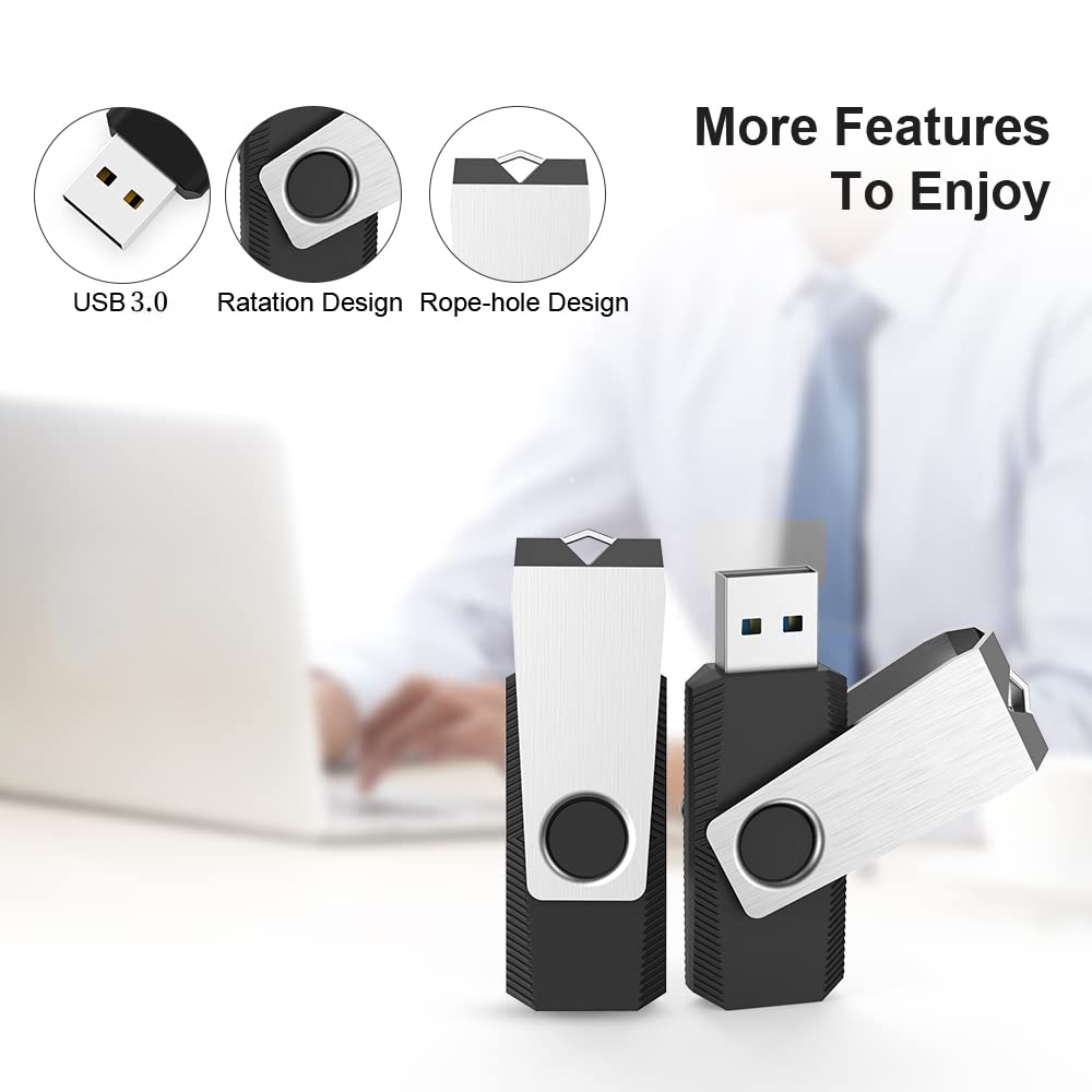 Kexin Flash Drive 128Gb Usb 3.0 Flash Drive 5 Pack Thumb Drive Jump Drive Usb Drive 3.0 Bulk 128G Usb Flash Drives 3.0 Thumb Dri