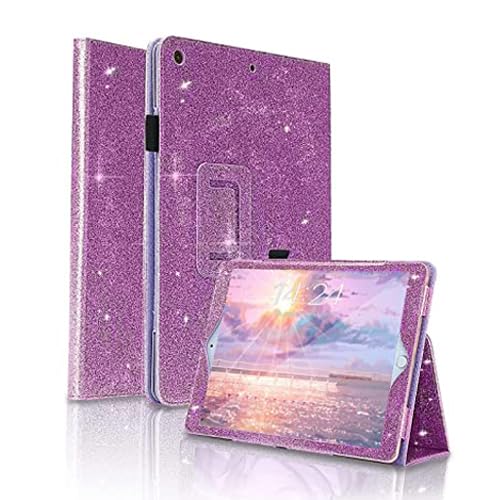 Fs Fansong Ipad 9Th 8Th Generation Case 10.2 Inch Glitter Bling Leather Ipad 9 Cover With Pen Slot Stand [Auto Sleep Wake Up] Sm