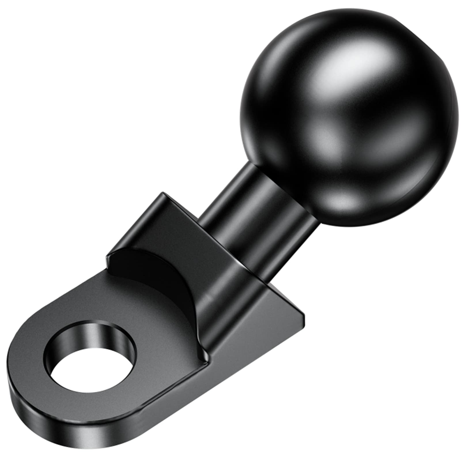 Brcovan 1'' Ball Mount Adapter Compatible With Ram Mounts B Size Double Socket Arm, Mounting Hole Diameter 10Mm, Angled Design