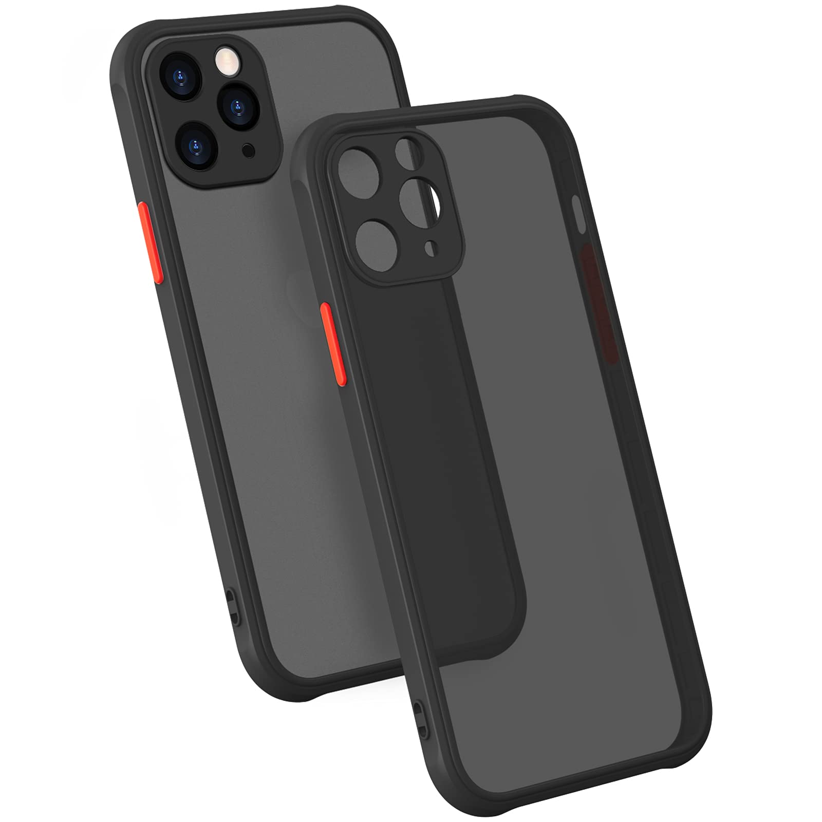 ZEZHOU iPhone 11 Pro Max Phone Case Shockproof Military Grade Drop Protection Matte Frosted Black
