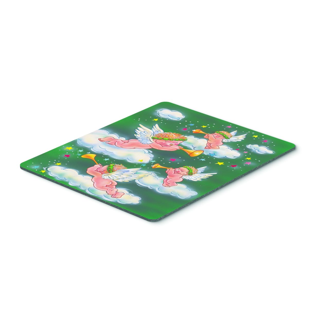 Carolines Treasures AAH7253MP Angels on Green Mouse Pad, Hot Pad or Trivet for Home Office Gaming Working Computers Laptop Mous