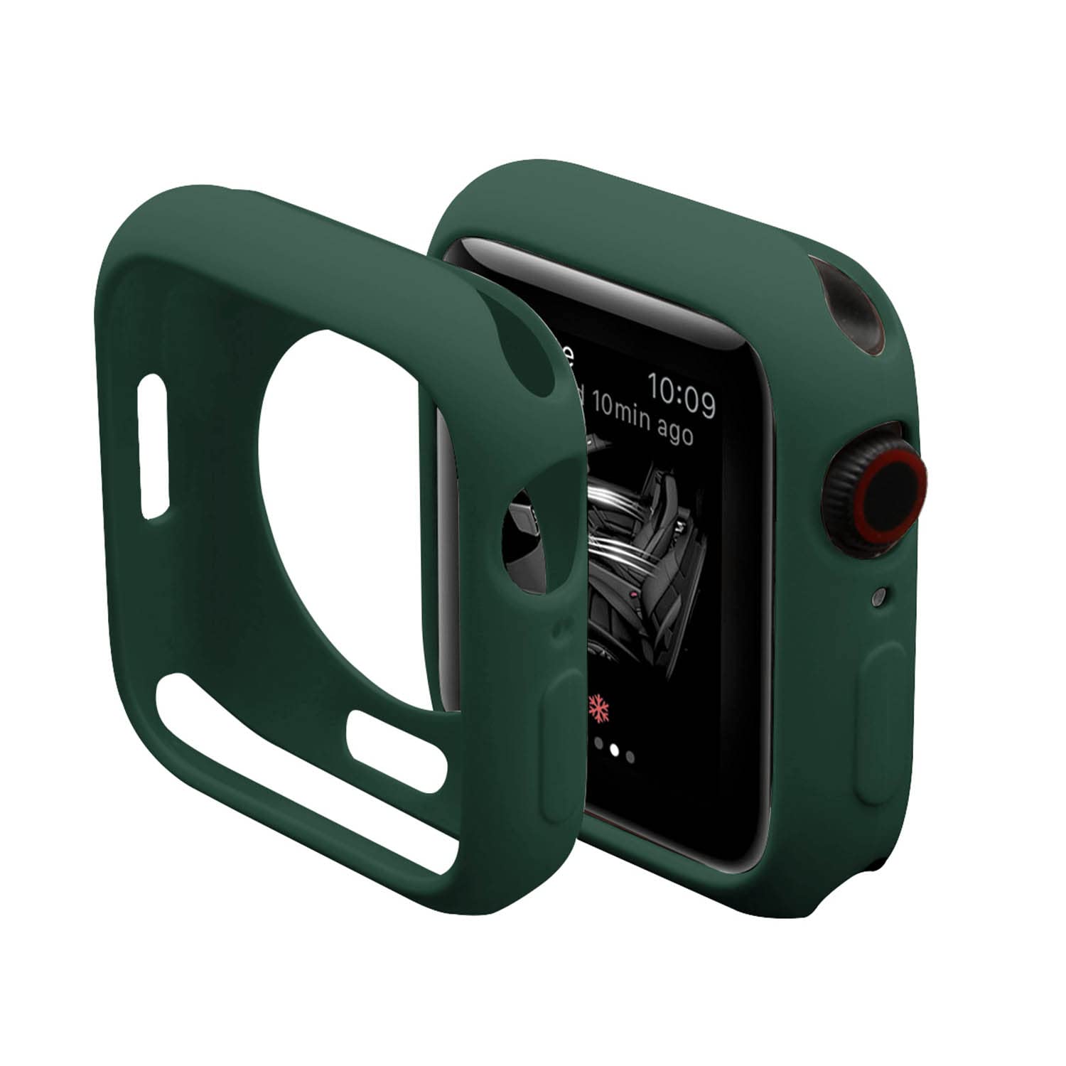 Hontao Ultra Thin Soft Tpu Shockproof Bumper Case For Iwatch Apple Watch Series 9/8/7 Dark Green 45Mm