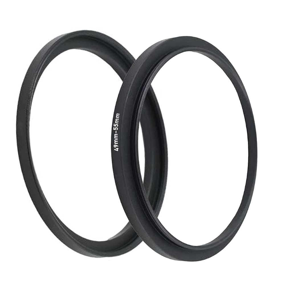 49Mm 55Mm Step Up Ring(49Mm Lens To 55Mm Filter, Hood,Lens Converter And Other Accessories) (2 Packs), Fire Rock 49 55 Aerometal
