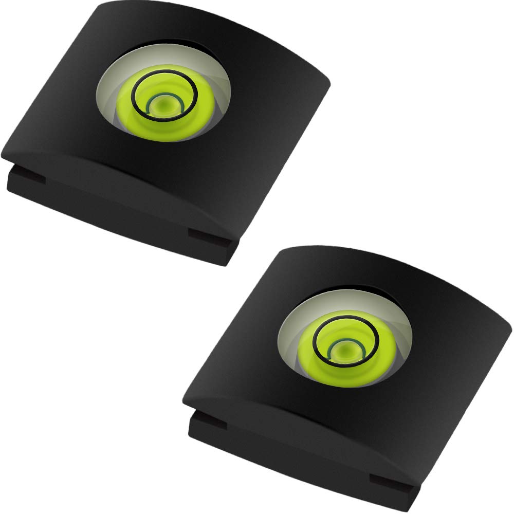 Anwenk Camera Flashlight Hot Shoe Cover with Bubble Spirit Level for Canon Nikon Panasonic Fujifilm Olympus Pentax Sigma DSLR/SLR/Evil Camera -Pack of 2