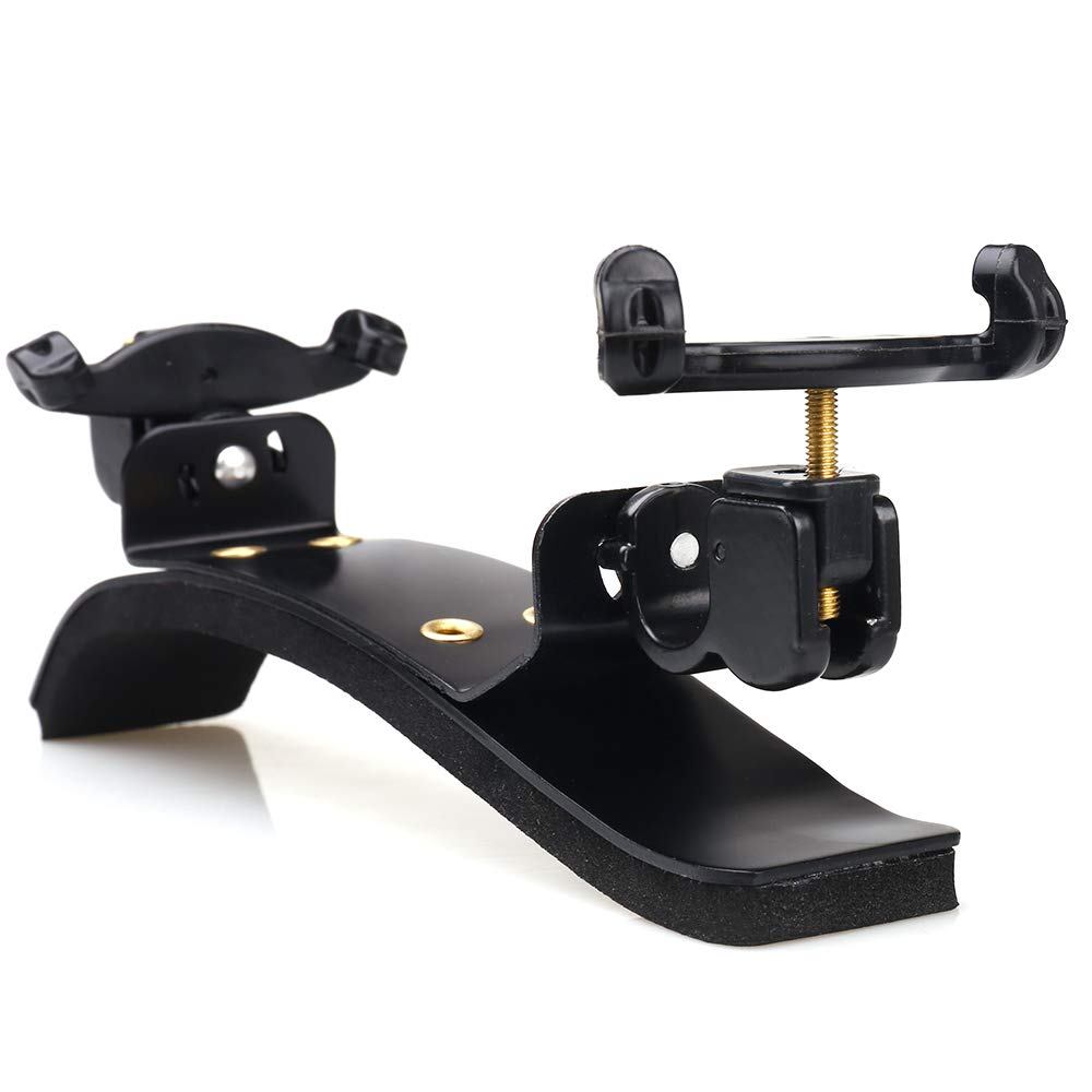 Nanyi 4/4 Violin Shoulder Rest, Premium Large Arc Aluminum Alloy Plate Skeleton High Strength Sponge Comfortable Violin Shoulder