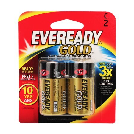 Eveready Gold C Alkaline Battery: 2 Pack