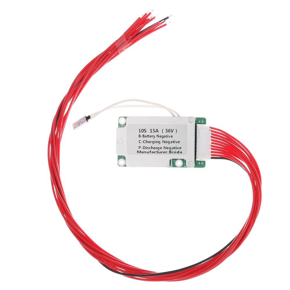 Bisida 10S Bms 36V 15A Li Ion Pcb Protection Board With Balance Wire And Ntc, Ten Functional Protections, Split Ports, For Lithi