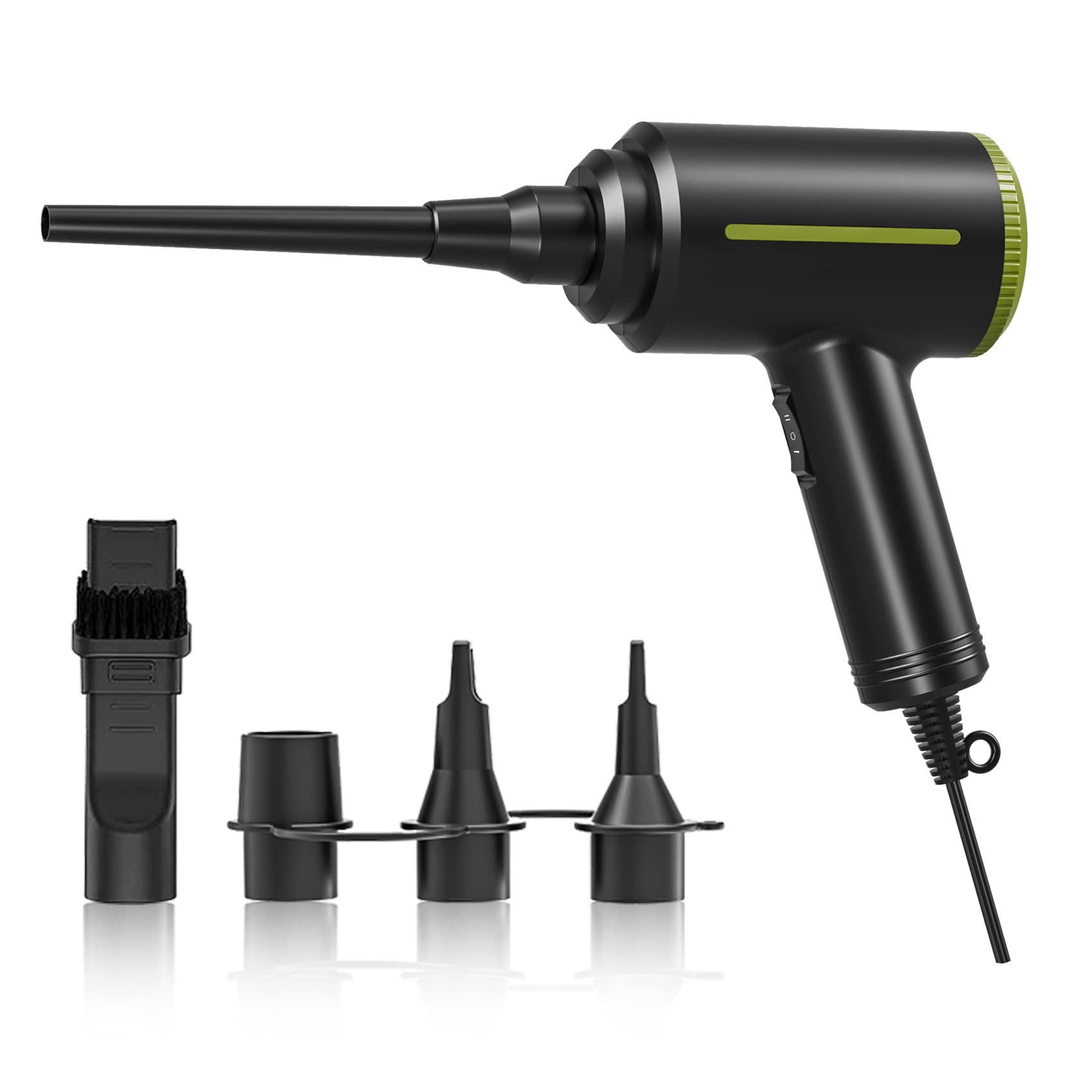 Atengeus Compressed Air Duster, Multi Use Electric Air Duster For Computer Keyboard Cleaning, Dust, Hairs, 2 Speed, 40000Rpm Air Blower & Air Pump, Reusable Duster Replaces Compressed Air Cans