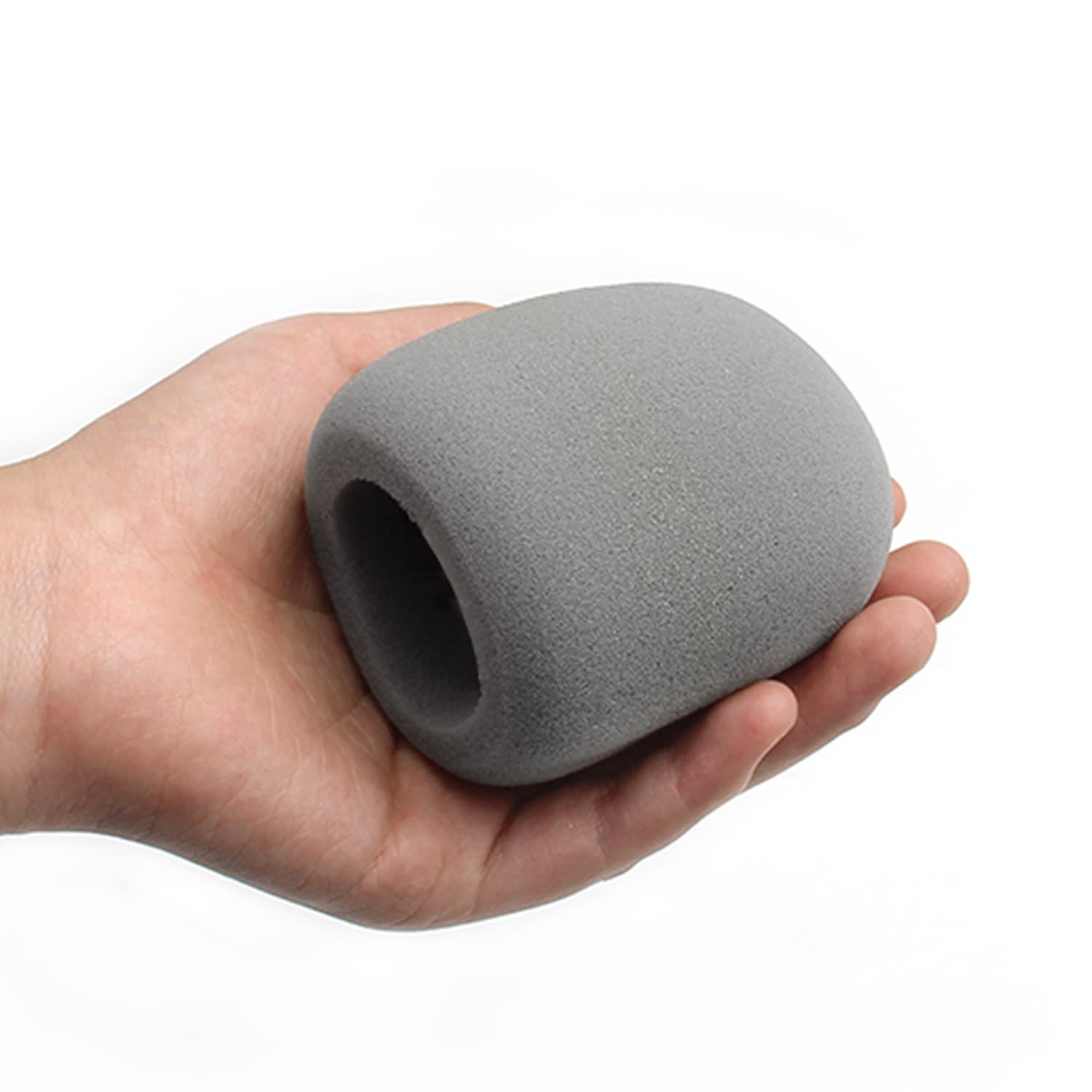 Fielect 5Pcs Microphone Cover Sponge Foam Mic Cover Handheld Microphone Windscreen Shield Protection Micro Foam Filter Gray For Ktv Broadcasting