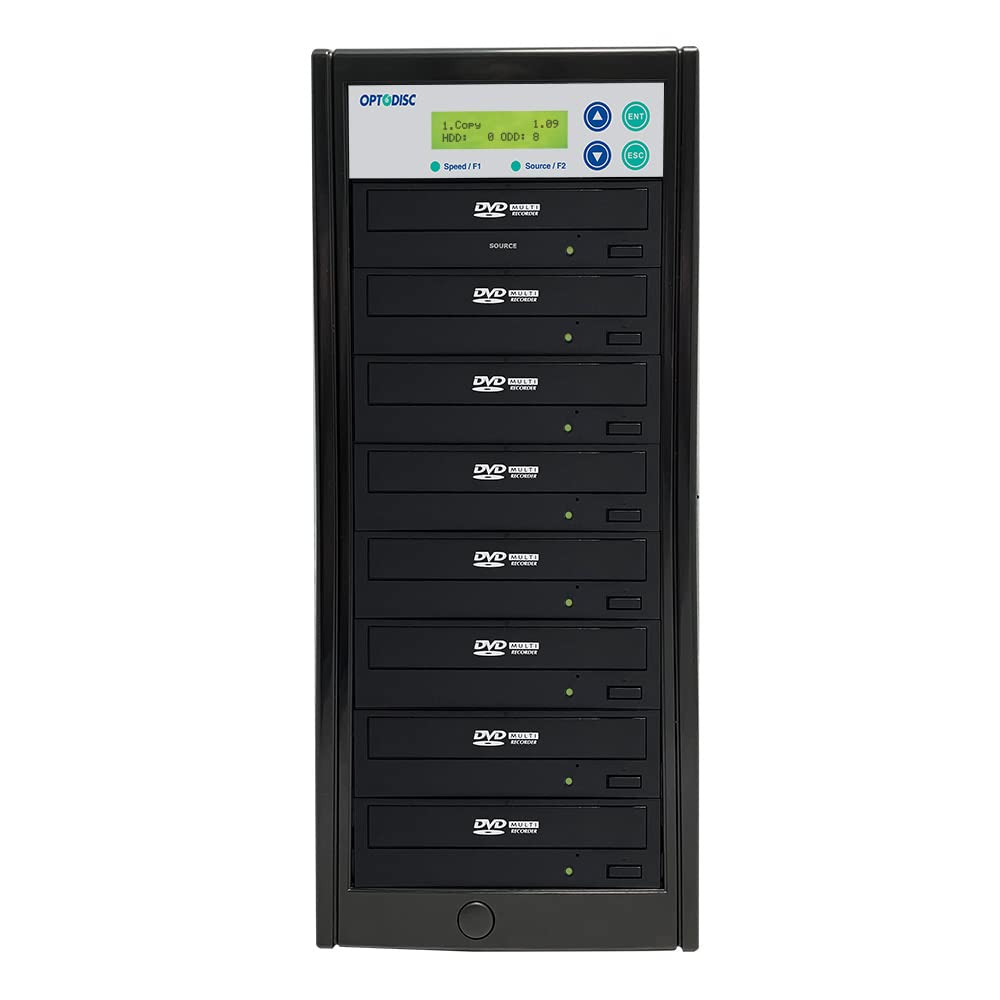Optodisc 1 To 7 24X Burner M Disc Support Cd Dvd Duplicator   Standalone Copier Duplication Tower Opto S7T Dvd Bk