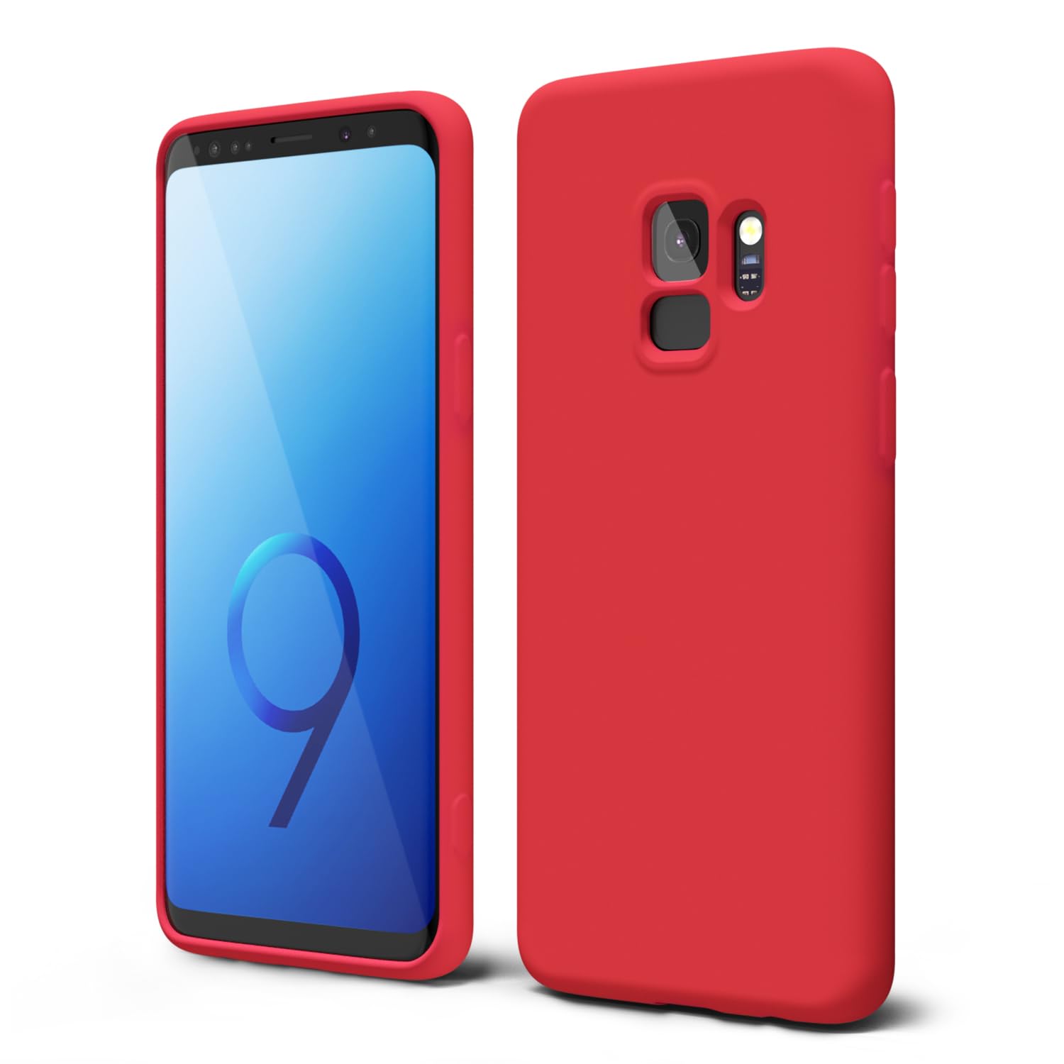Oakxco Designed For Samsung Galaxy S9 Phone Case Liquid Silicone Bumper Grip, Cute Thin Slim Soft Rubber Tpu Plain Smooth Gel Co