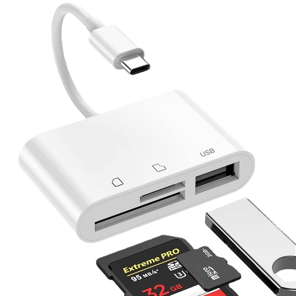 Sd Card Reader, Usb C Micro Sd Card Reader, Memory Card Reader Otg Adapter, Type C Sd/Tf Card Reader, Compatible With Macbook, L