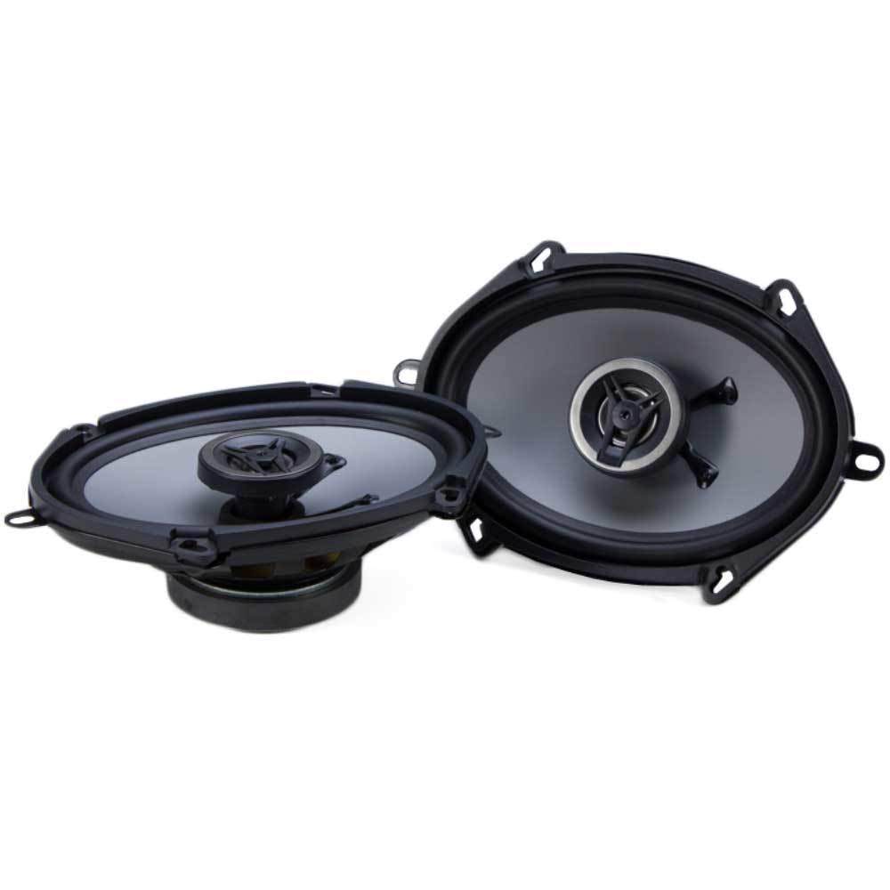 Crunch Cs 5768Cx, 250 Watts Full Range 2 Way 4 Ohms Coaxial Car Audio 5X7 By 6X8 Speaker Pair, Black, 2 Pack