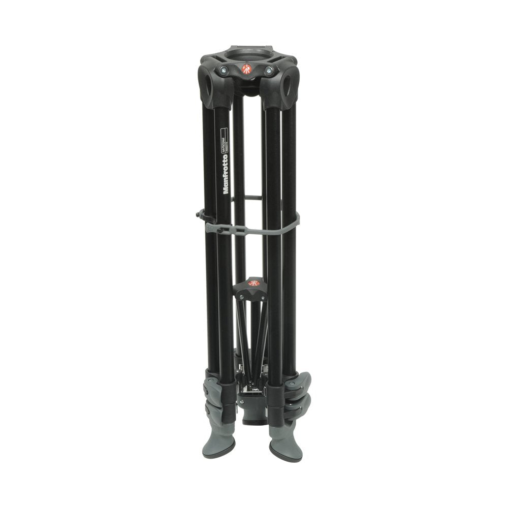 Manfrotto Mvk502Am 1 Professional Fluid Video System Aluminum Tripod With Telescop Twin Leg (Black)