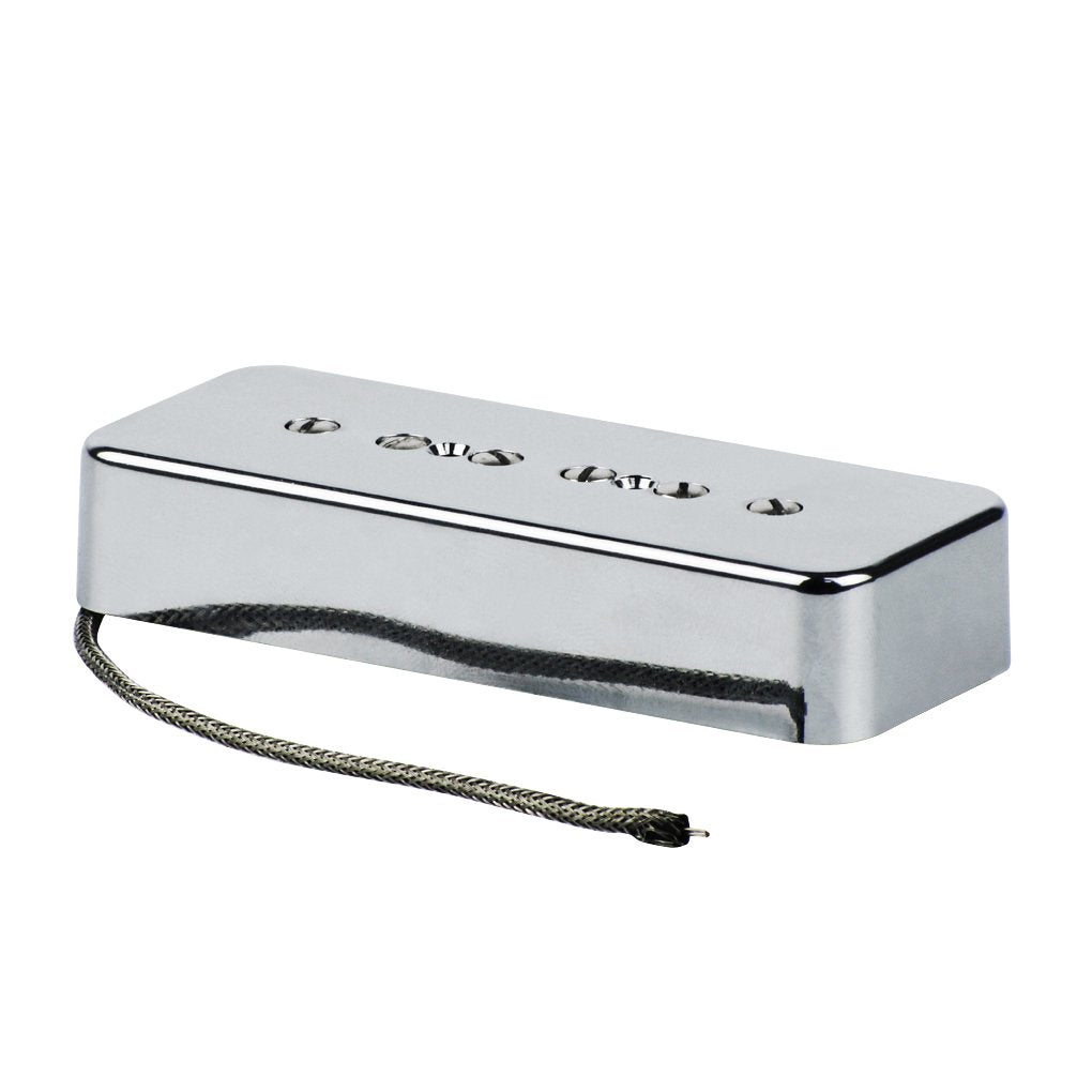 Fleor Electric Guitar Bridge Pickup Single Coil Pickup Chrome P90 Soap Bar Pickups - Alnico 5