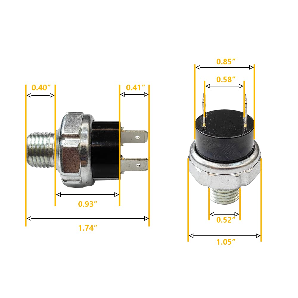Pair Of Air Pressure Switch 110 130 Psi Tank Mount Type Thread 1/4'' Npt 12V 24V Dc Air Compressor Pressure Switch For Air Train