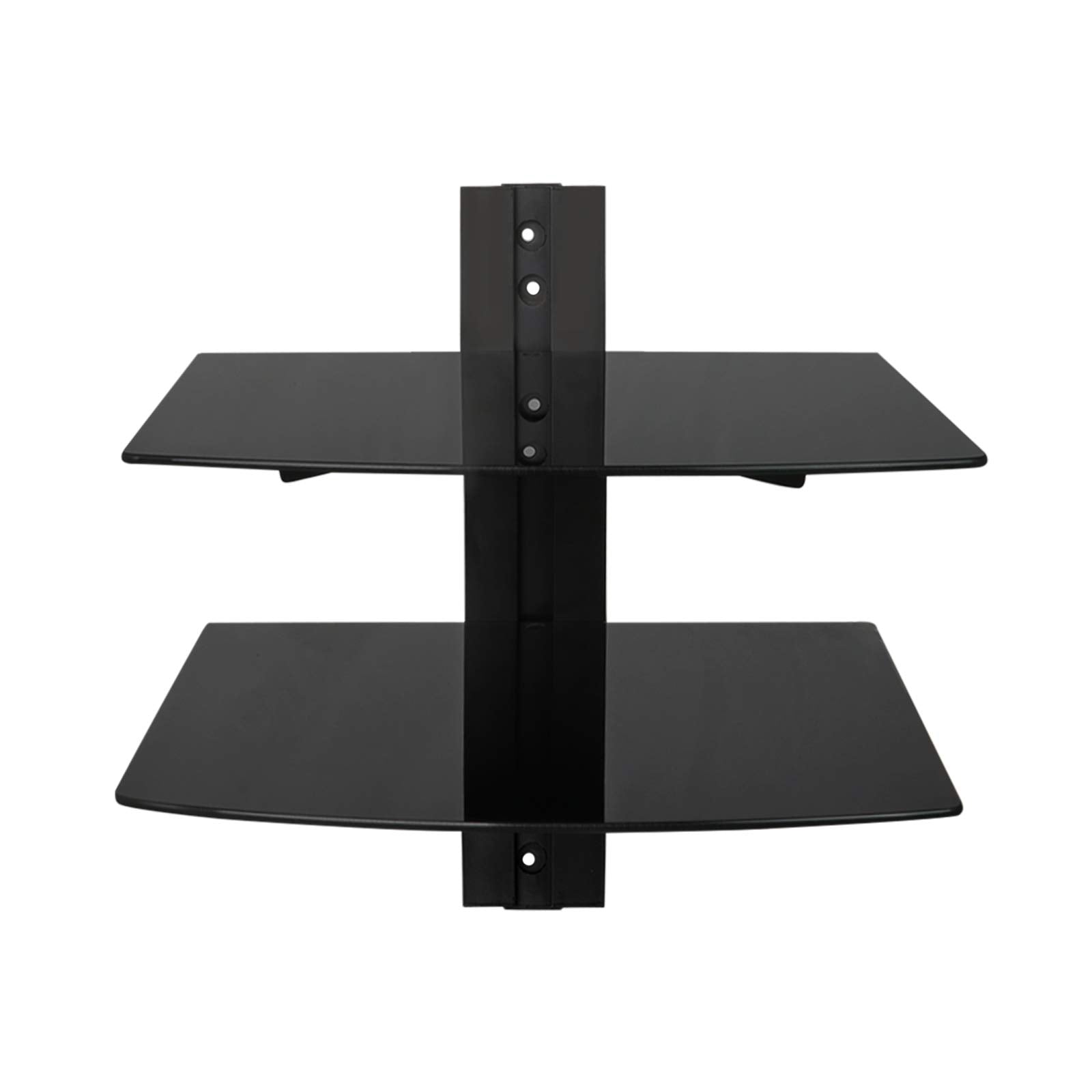 Megamounts Dvd302 Tempered Glass Double Shelf Wall Mount