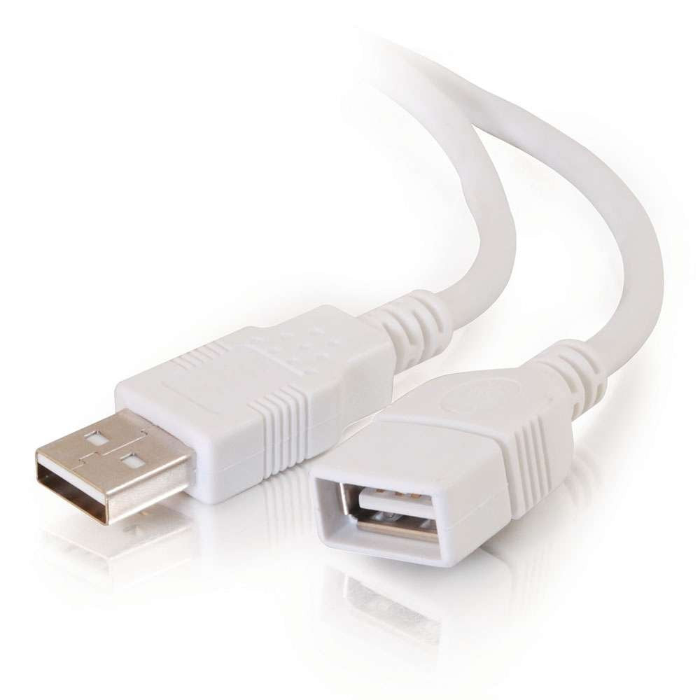 C2G Usb Long Extension Cable, Usb Cable, Usb A To A Cable, White, 9.84 Feet (3 Meters), Cables To Go 26686